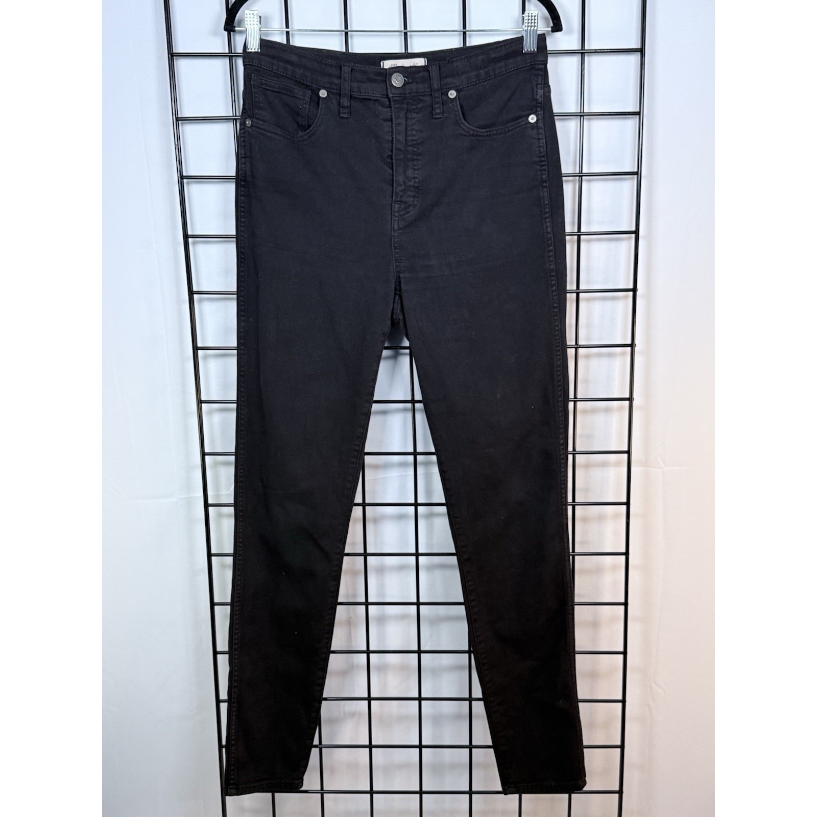 Madewell 10" High-Rise Skinny Jeans Womens 28 Black J7929 Normcore Monochrome